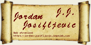 Jordan Josifljević vizit kartica